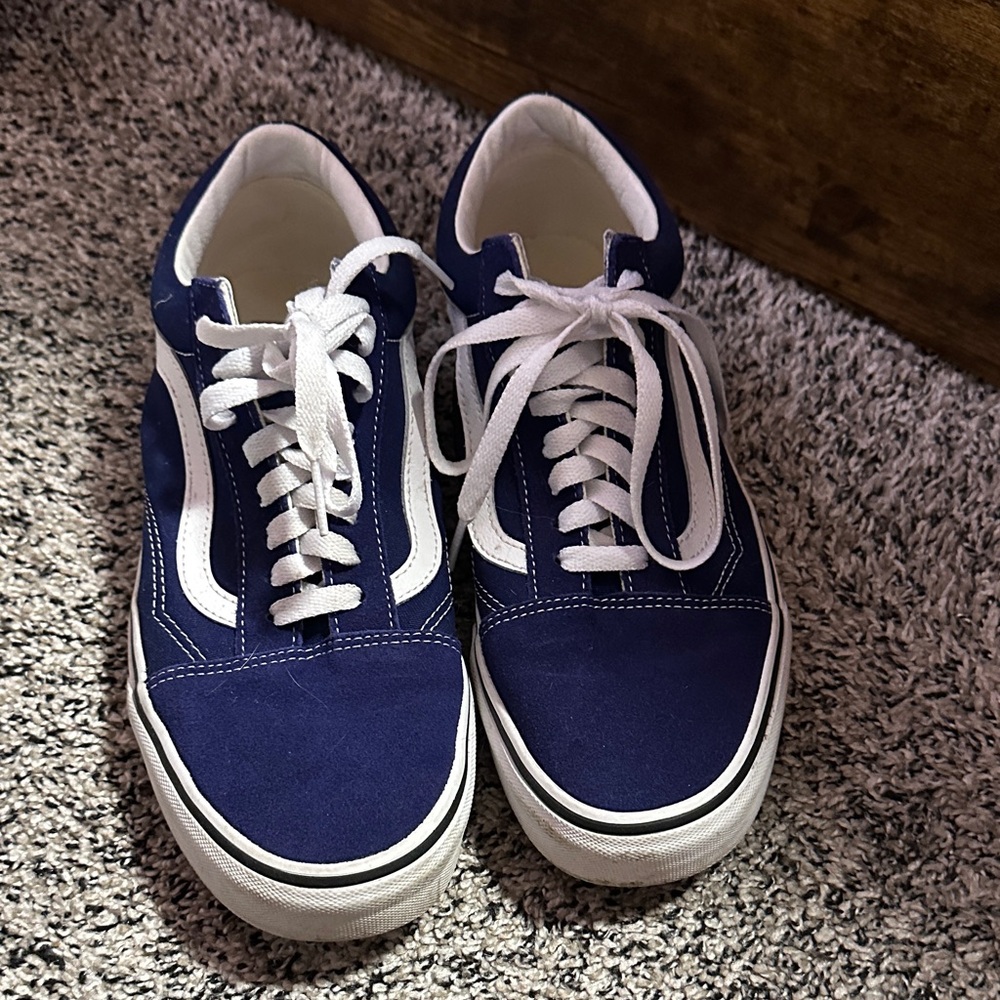 Vans Navy and White Men's Sneakers